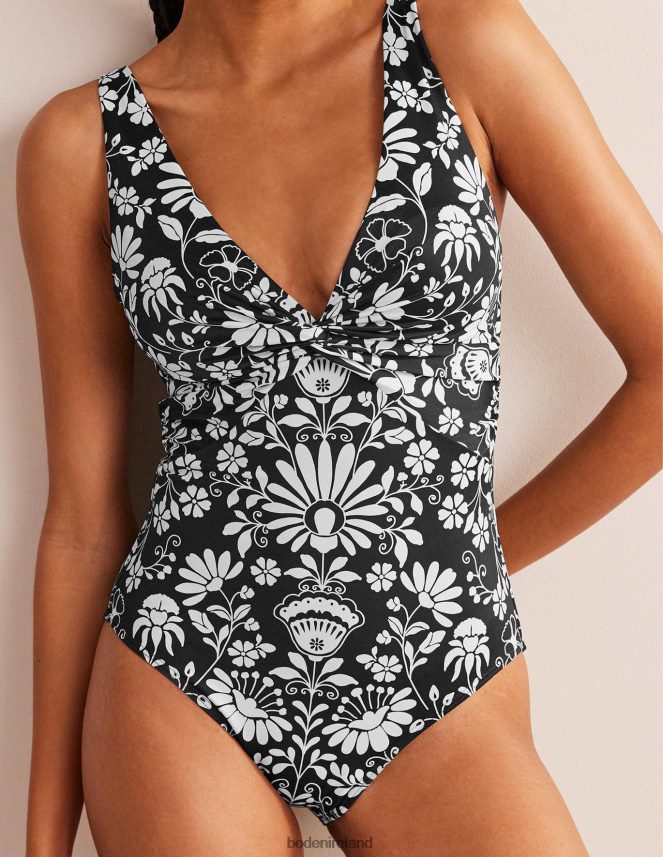 Nero & Gardenia Sprig Clothing Twist Classic Swimsuit Boden Women L466L61347