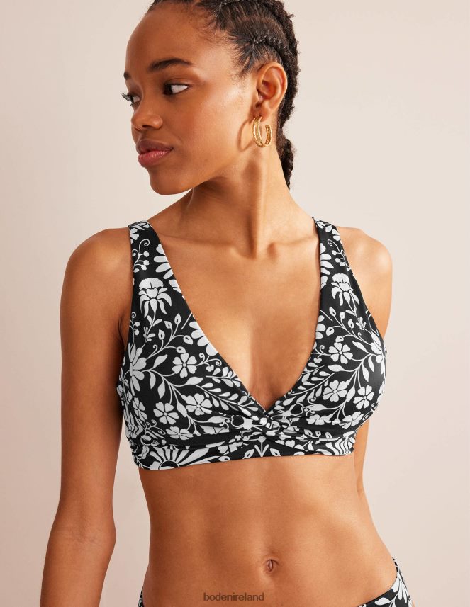 Nero & Gardenia Sprig Clothing Twisted Classic Bikini Top Boden Women L466L61407
