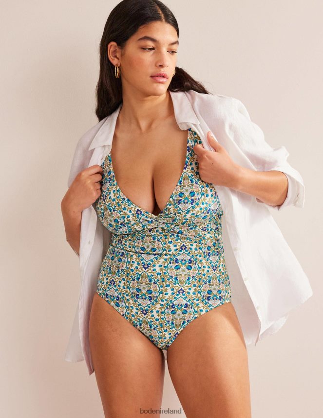 River Reed & Vine Terrace Clothing Twist Classic Swimsuit Boden Women L466L6223