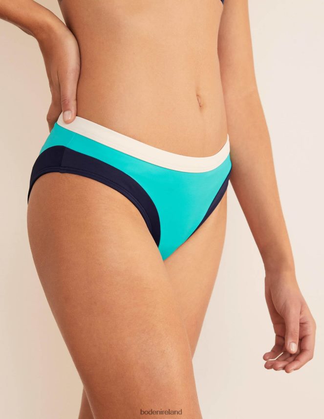 Turquoise Colourblock Clothing Santorini Bikini Bottoms Boden Women L466L62046