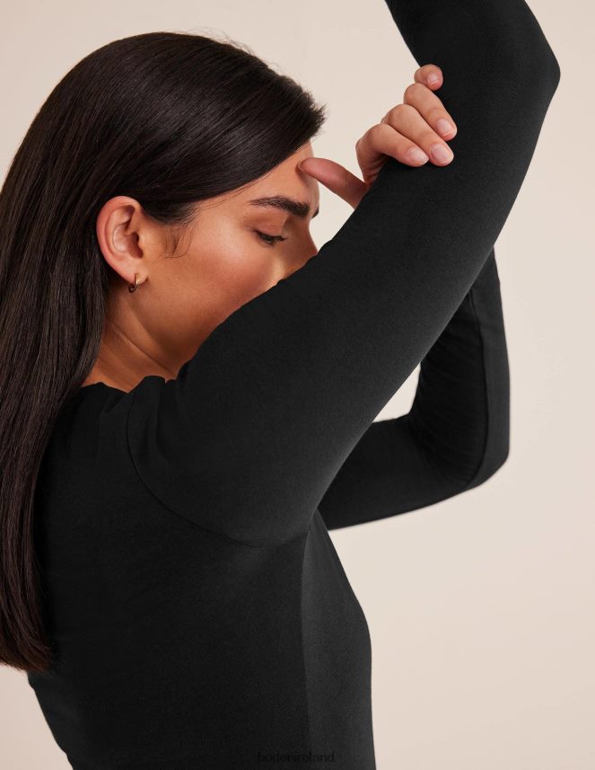 Black Clothing Double Layer Scoop Neck Top Boden Women L466L6140