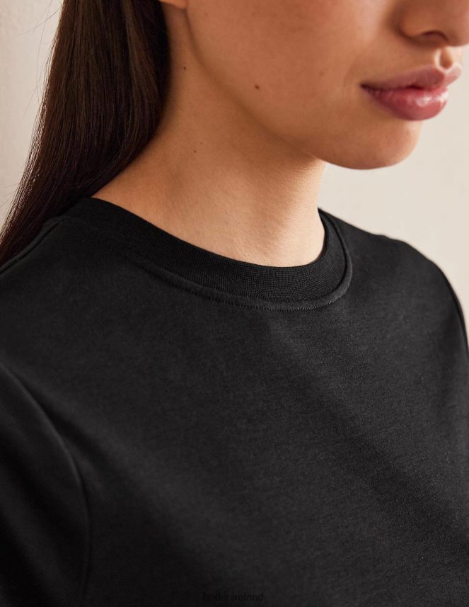 Black Clothing Perfect Cotton Cropped T-shirt Boden Women L466L62116