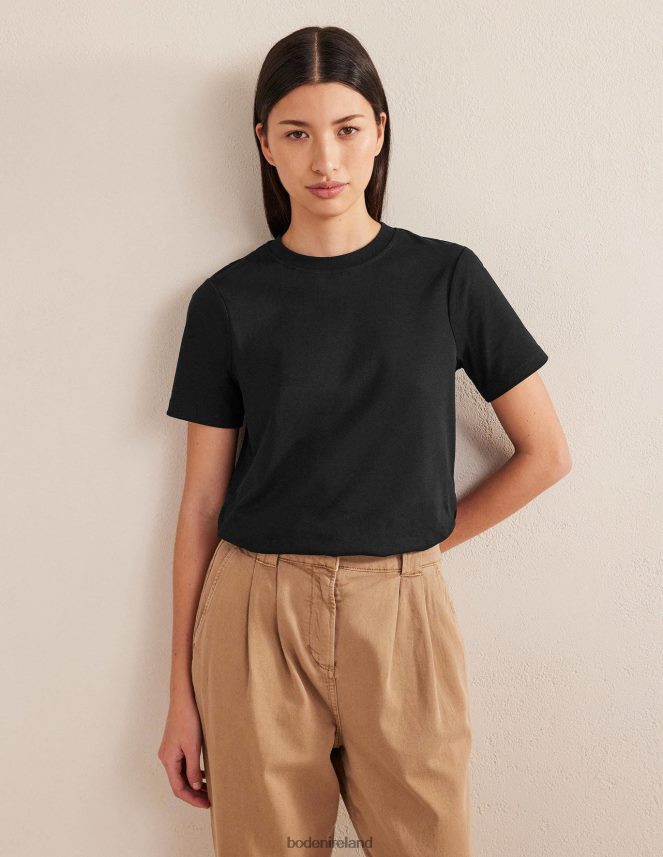 Black Clothing Perfect Cotton T-shirt Boden Women L466L61344