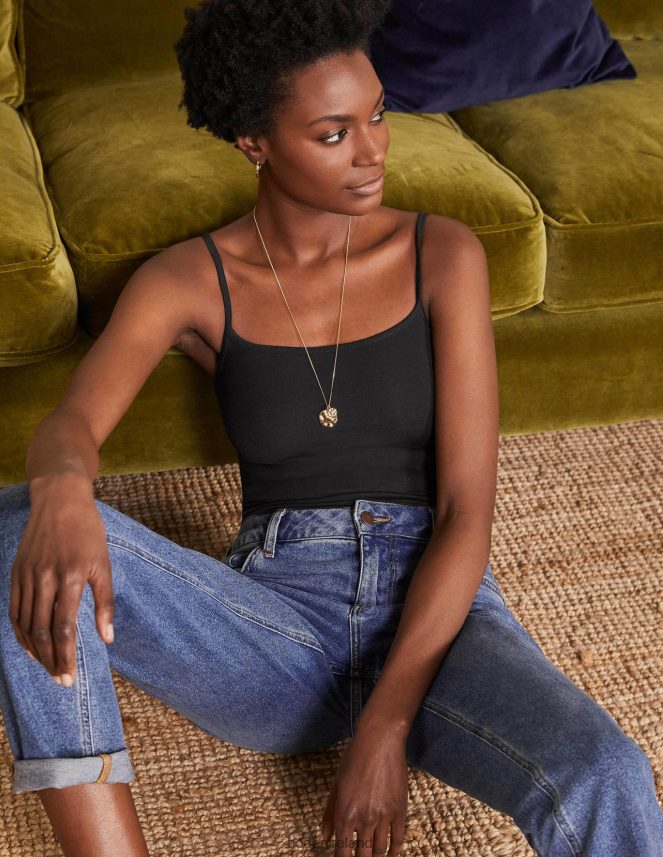 Black Clothing Plain Cami Top Boden Women L466L6203