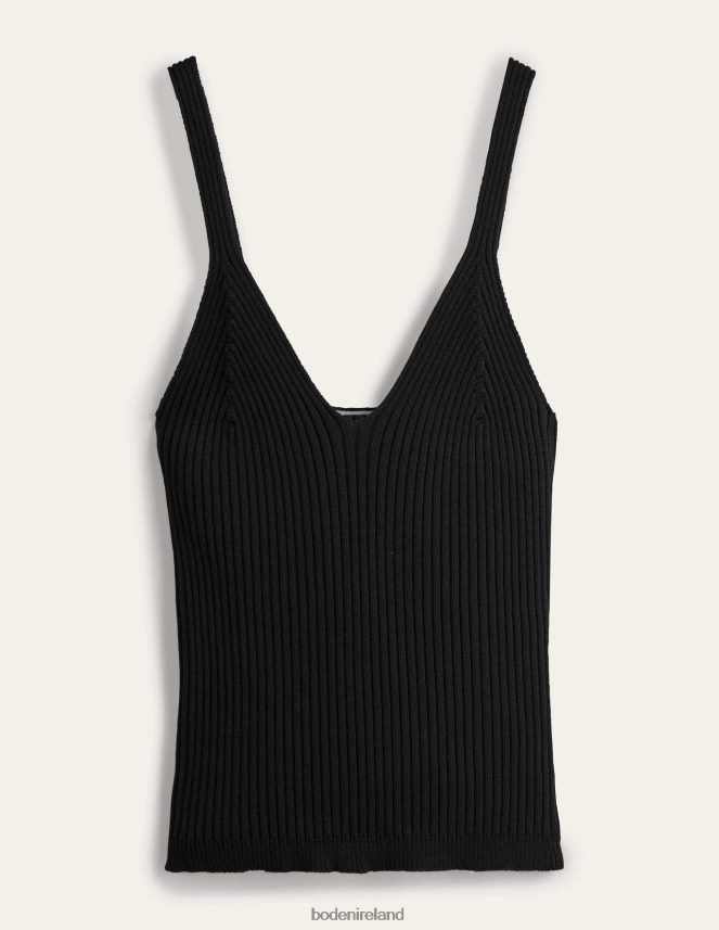 Black Clothing Ribbed Vest Top Boden Women L466L61807