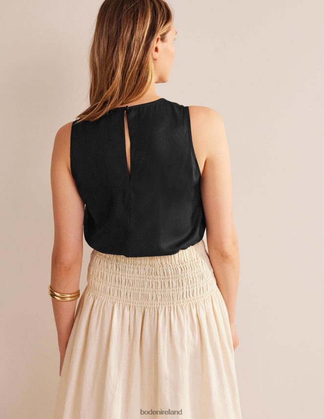 Black Clothing Silk Blend Shell Top Boden Women L466L61519