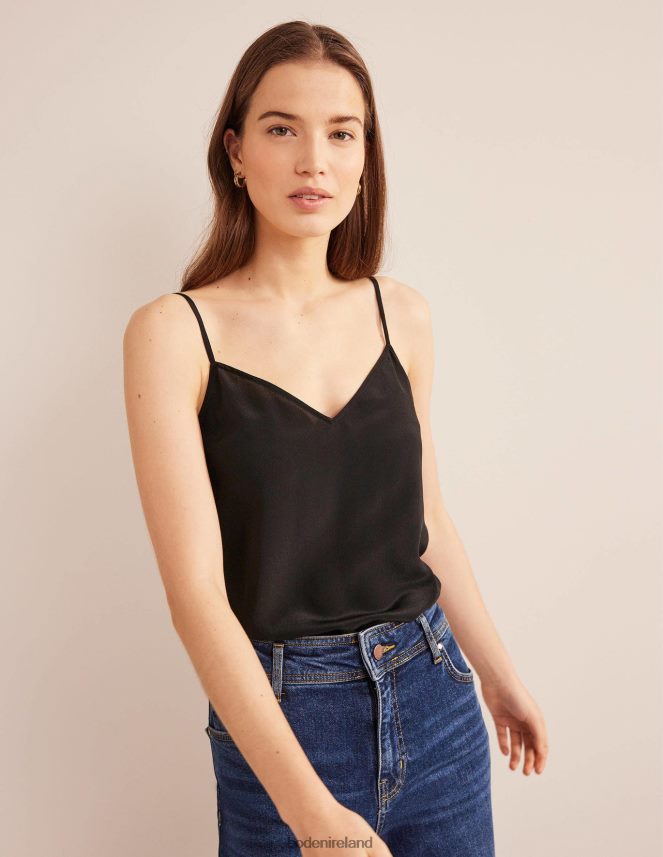 Black Clothing Silk Cami Top Boden Women L466L6144