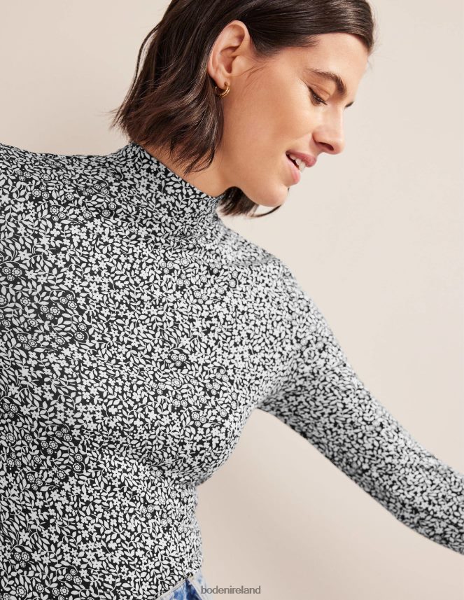 Black & Sunflower Clothing Jersey High Neck Top Boden Women L466L61819