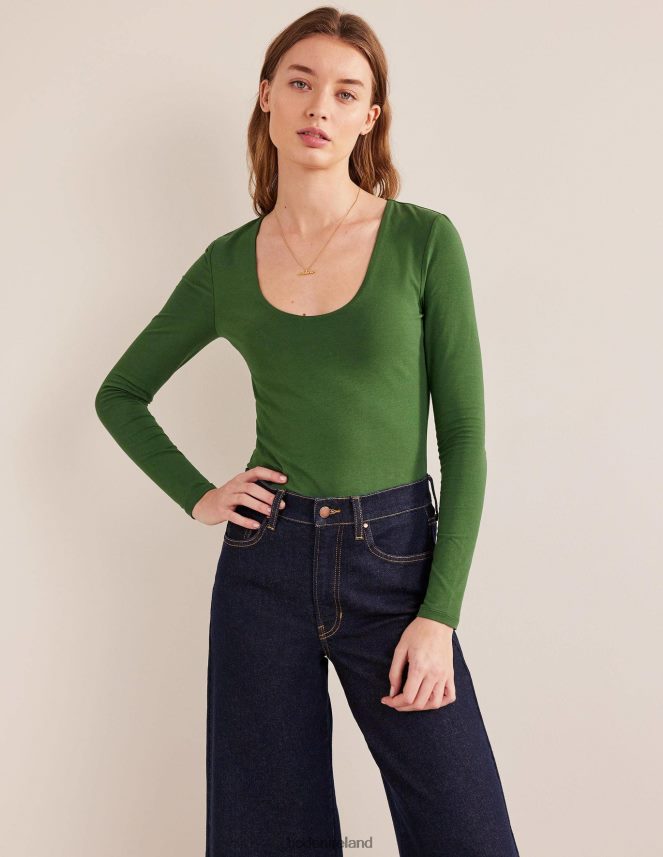 Broad Bean Clothing Double Layer Scoop Neck Top Boden Women L466L61852