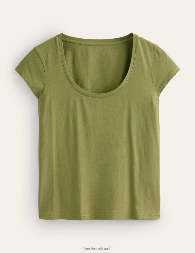 Capulet Olive Clothing Pure Cotton Scoop Neck T-Shirt Boden Women L466L61767