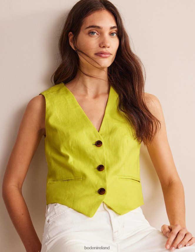 Citrus Clothing Tailored Linen Waistcoat Boden Women L466L62597