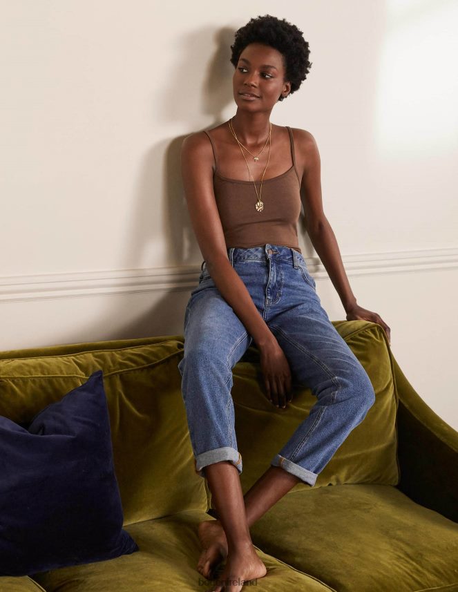 Deep Brown Clothing Plain Cami Top Boden Women L466L6205