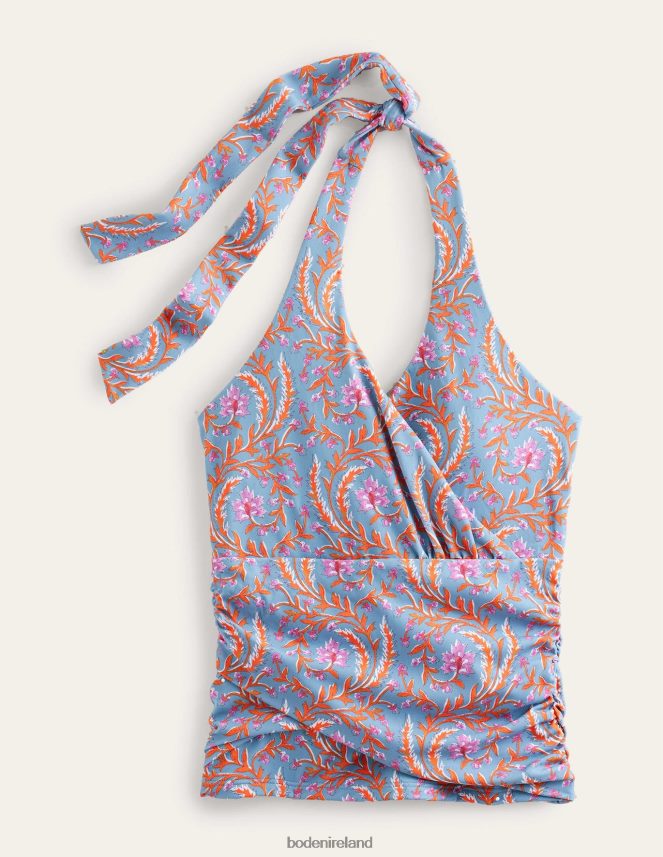 Delph Blue & Opulent Vine Clothing Levanzo Halter Tankini Top Boden Women L466L61689