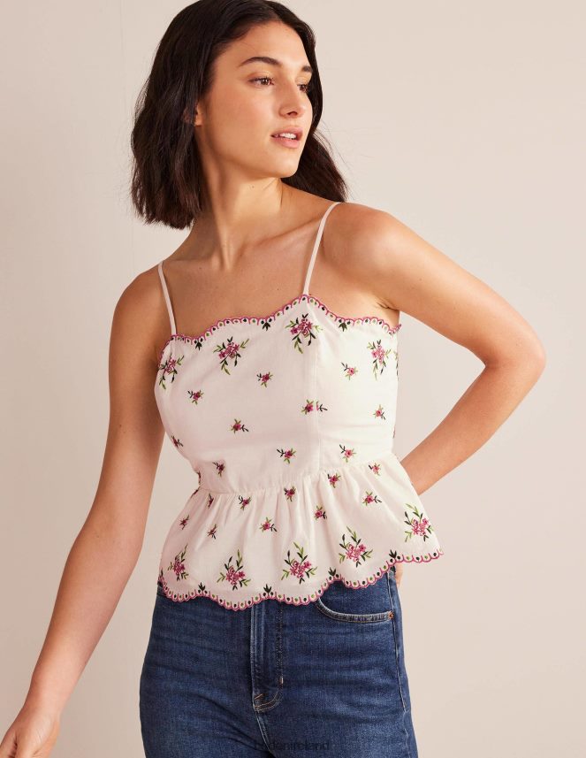 Floral Embroidery Clothing Embroidered Peplum Top Boden Women L466L6143