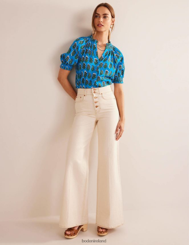 Gemstone & Artisan Bloom Clothing Smocking Detail Pretty Top Boden Women L466L61463