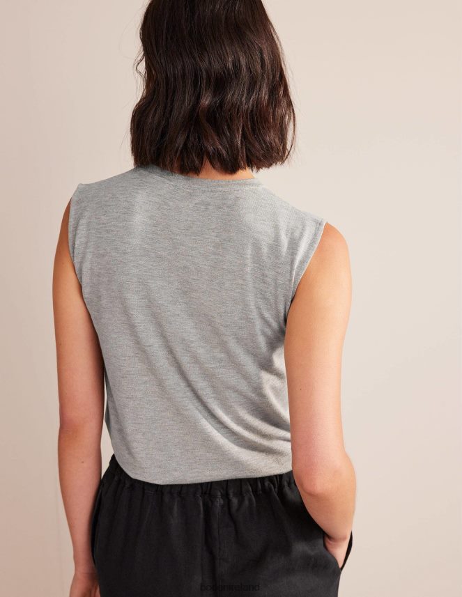 Grey Marl/Gold Clothing Sparkle Vest Top Boden Women L466L61570