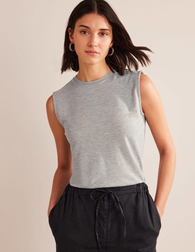 Grey Marl/Gold Clothing Sparkle Vest Top Boden Women L466L61570