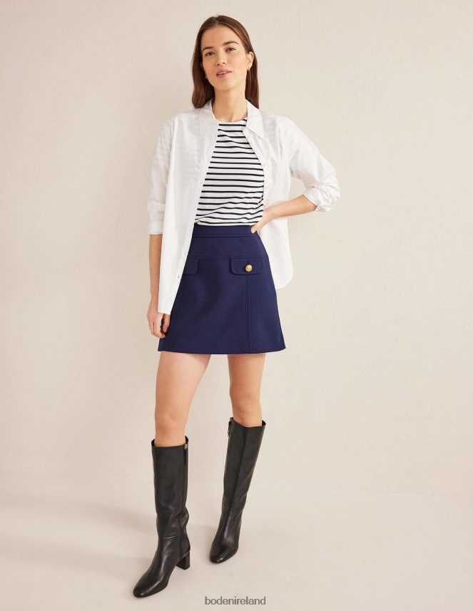 Ivory & Black Clothing Bea Short Sleeve Breton Boden Women L466L6172