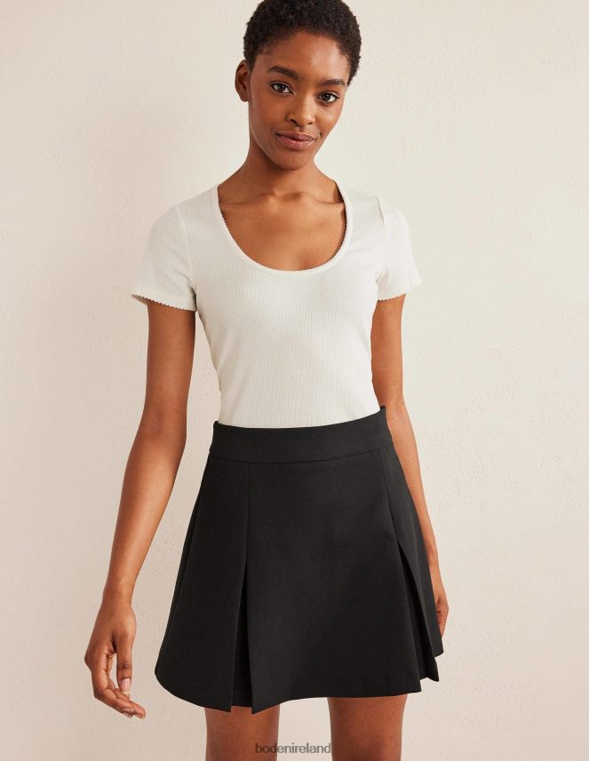 Ivory Clothing Scoop Neck Ribbed Top Boden Women L466L61367