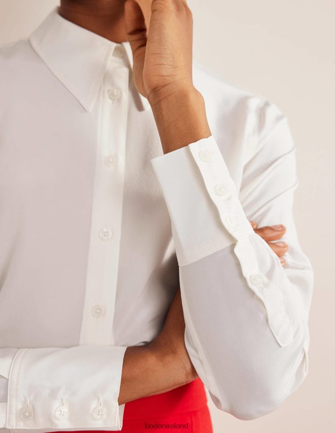 Ivory Clothing Silk Shirt Boden Women L466L6154