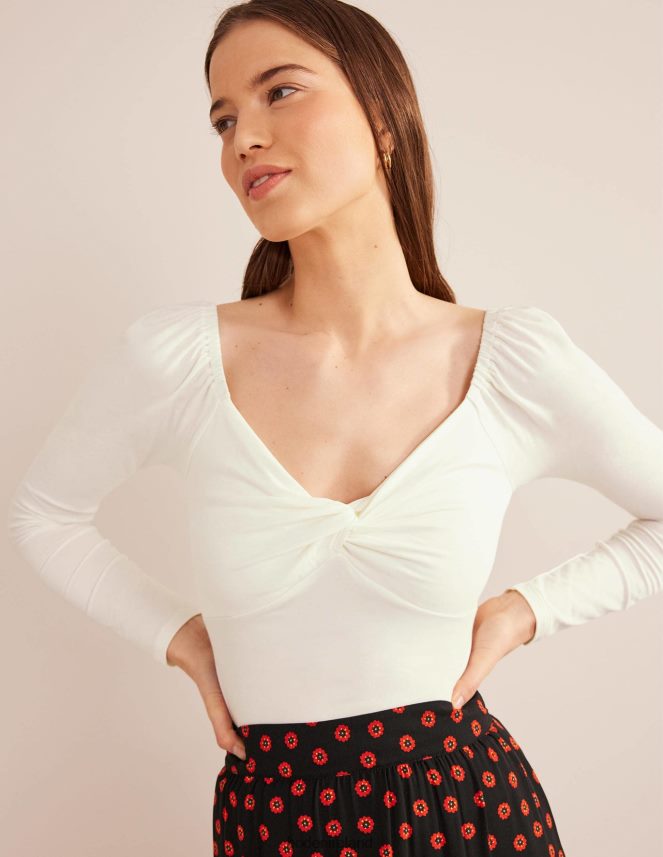 Ivory Clothing Sweetheart Jersey Top Boden Women L466L62000