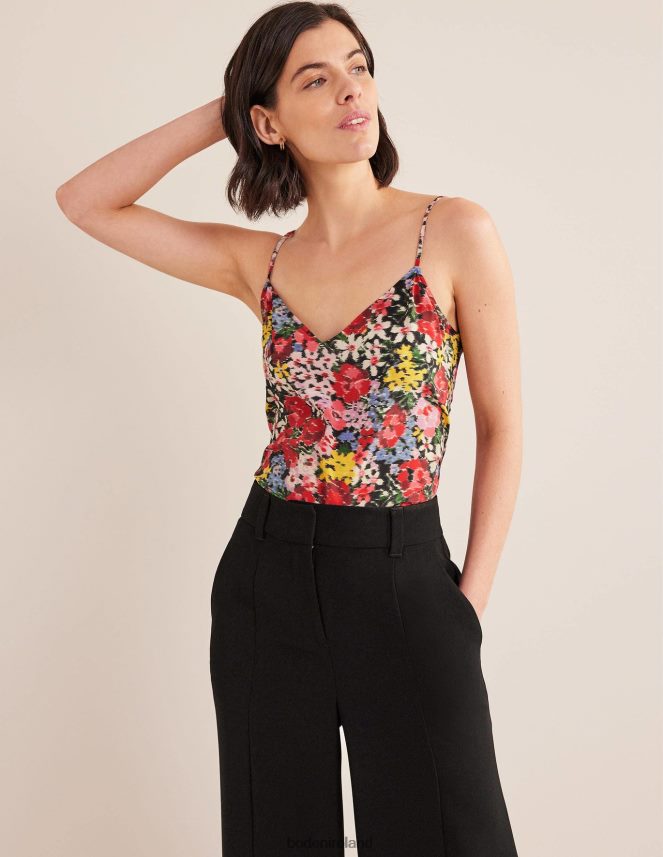 Multi & Moire Bloom Clothing Silk Cami Top Boden Women L466L61776
