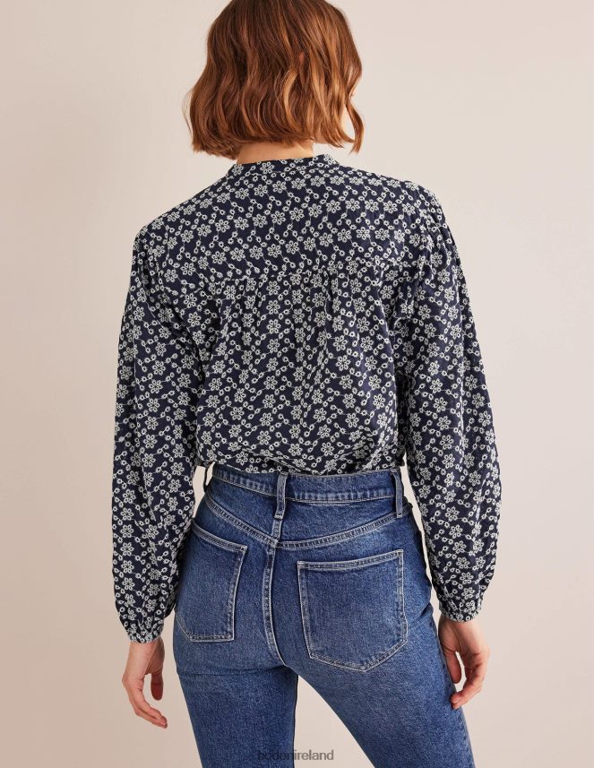 Navy Broderie Clothing Oversized Broderie Shirt Boden Women L466L6590
