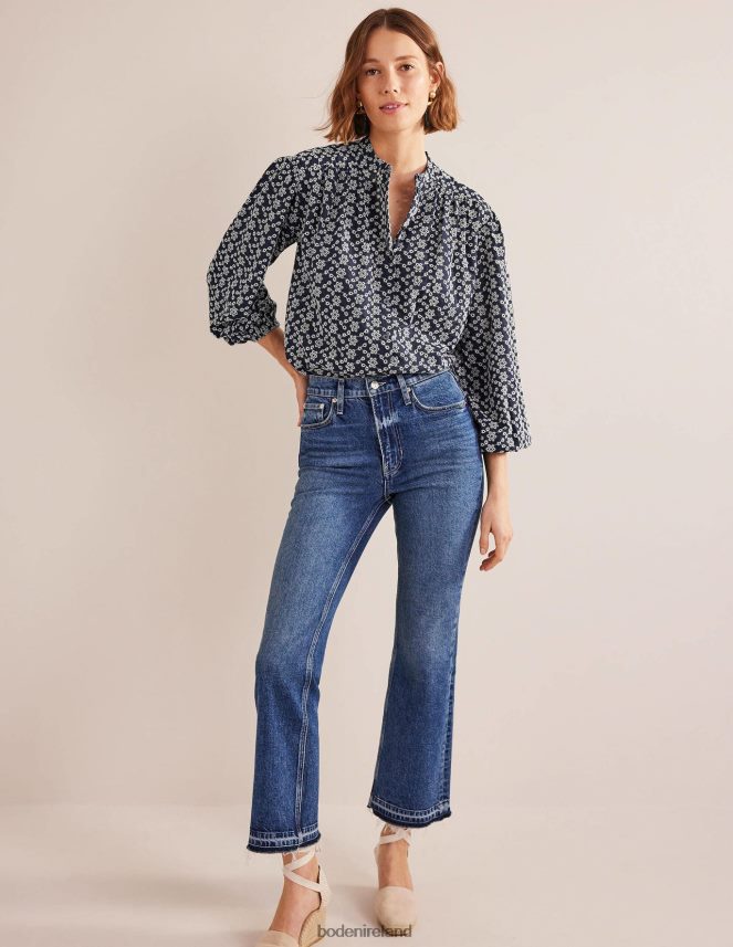 Navy Broderie Clothing Oversized Broderie Shirt Boden Women L466L6590