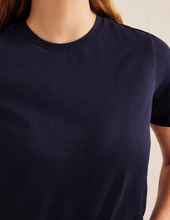 Navy Clothing Cotton Crew Neck T-Shirt Boden Women L466L6177