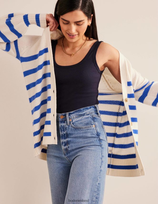 Navy Clothing Cotton Ribbed Scoop Vest Boden Women L466L61447