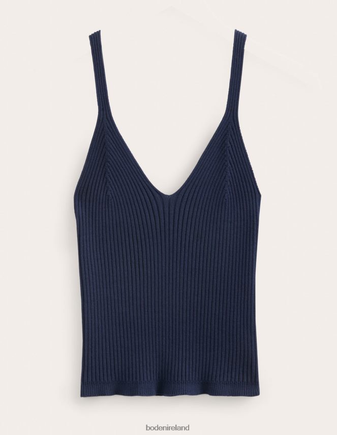 Navy Clothing Ribbed Vest Top Boden Women L466L61921