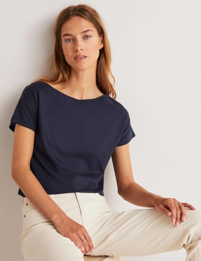 Navy Clothing Supersoft Boat Neck T-Shirt Boden Women L466L6158