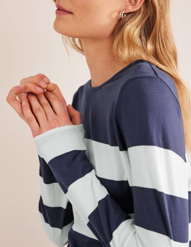 Navy/Ivory Wide Stripe Clothing Bea Long Sleeve Breton Boden Women L466L62446