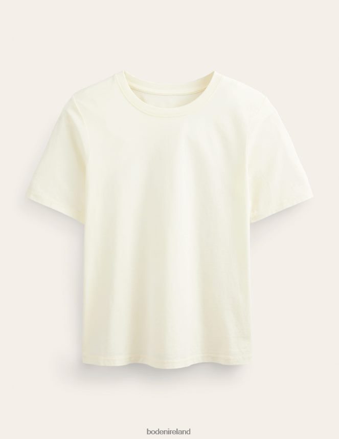 Pale Yellow Clothing Vegetable Dyed Crew T-Shirt Boden Women L466L61484