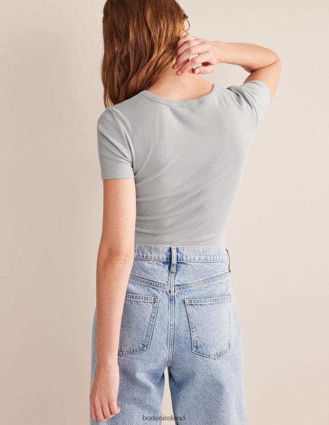 Pebble Clothing Cotton Ribbed T-Shirt Boden Women L466L61134