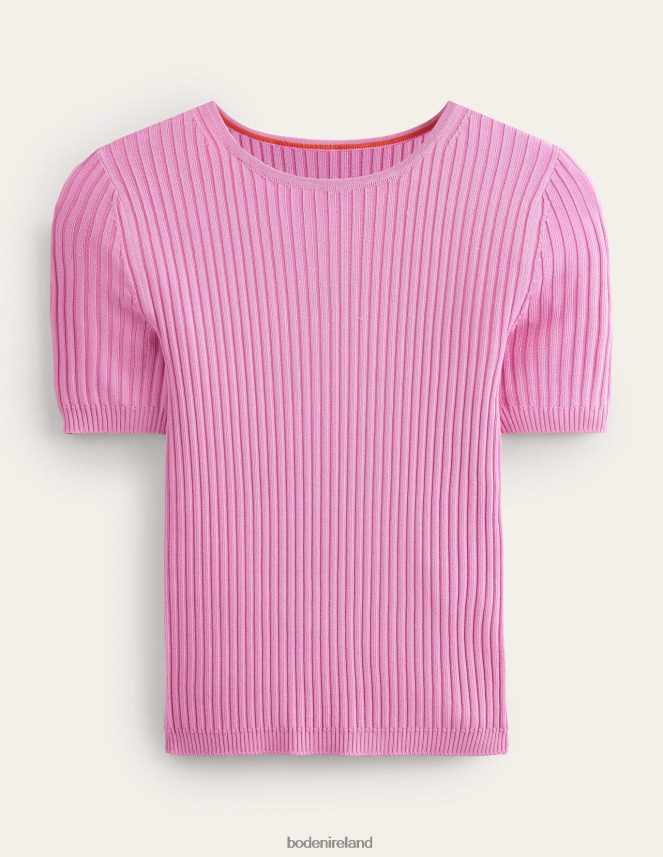Pink Lemonade Clothing Ribbed Knitted T-Shirt Boden Women L466L61415