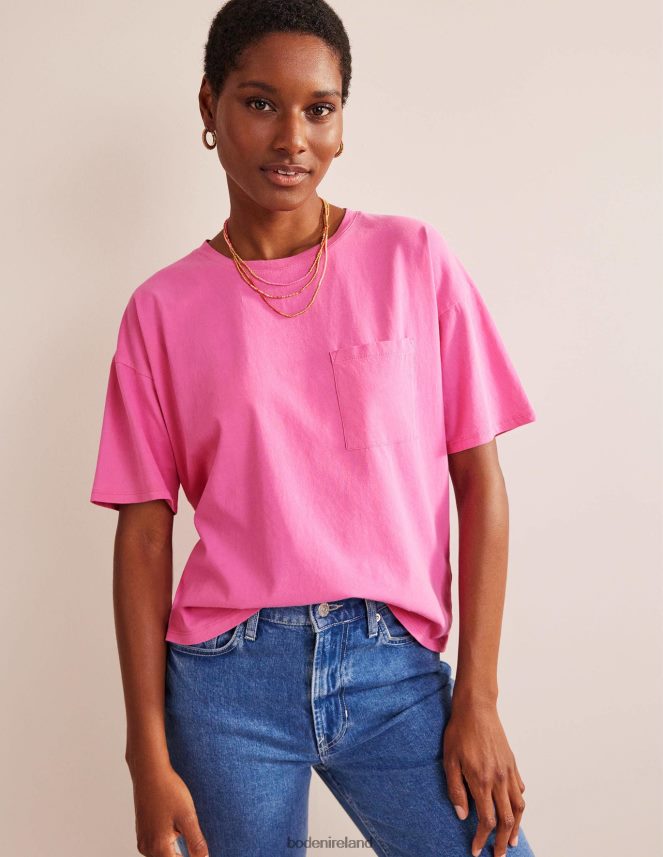 Plum Blossom Clothing Oversized Washed T-Shirt Boden Women L466L62167