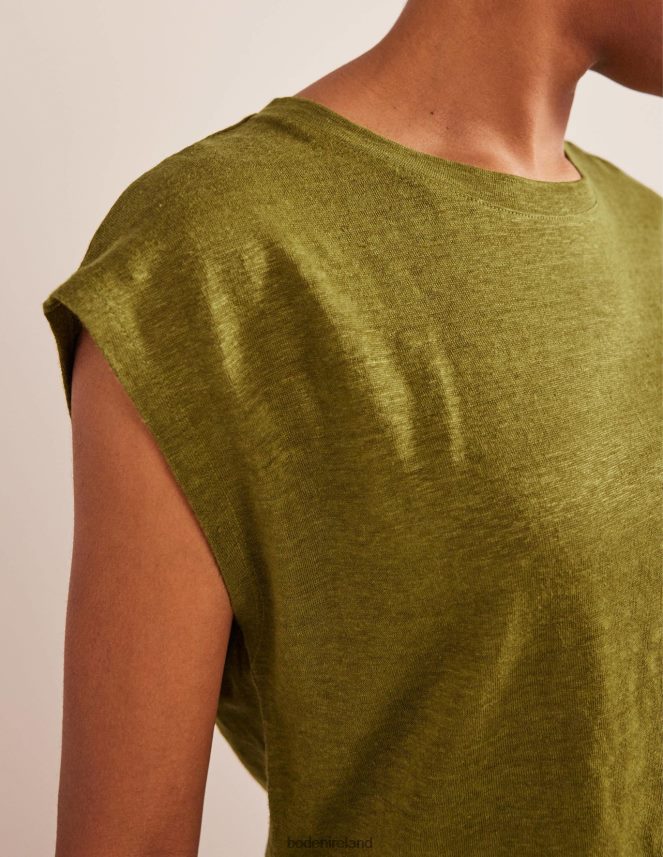 River Reed Clothing Crew Neck Linen T-shirt Boden Women L466L61987