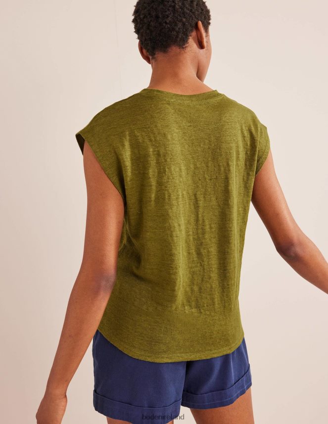 River Reed Clothing Crew Neck Linen T-shirt Boden Women L466L61987