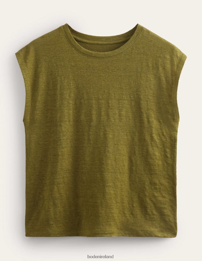 River Reed Clothing Crew Neck Linen T-shirt Boden Women L466L61987