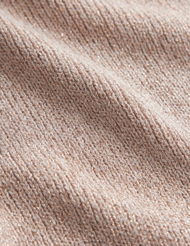 Rope Sparkle Clothing Cropped Sparkle-Knit T-Shirt Boden Women L466L61952