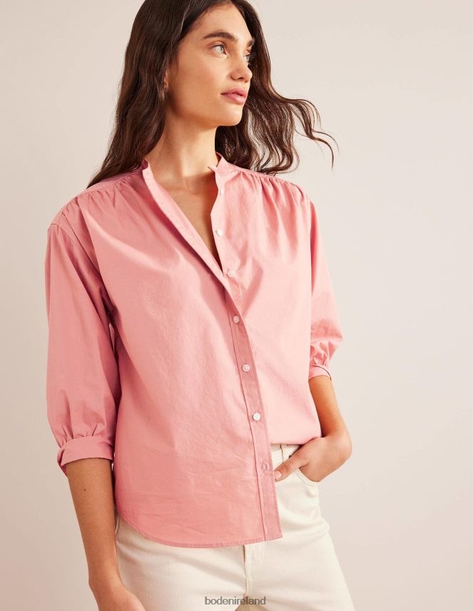 Rose Pink Clothing Relaxed Poplin shirt Boden Women L466L6592