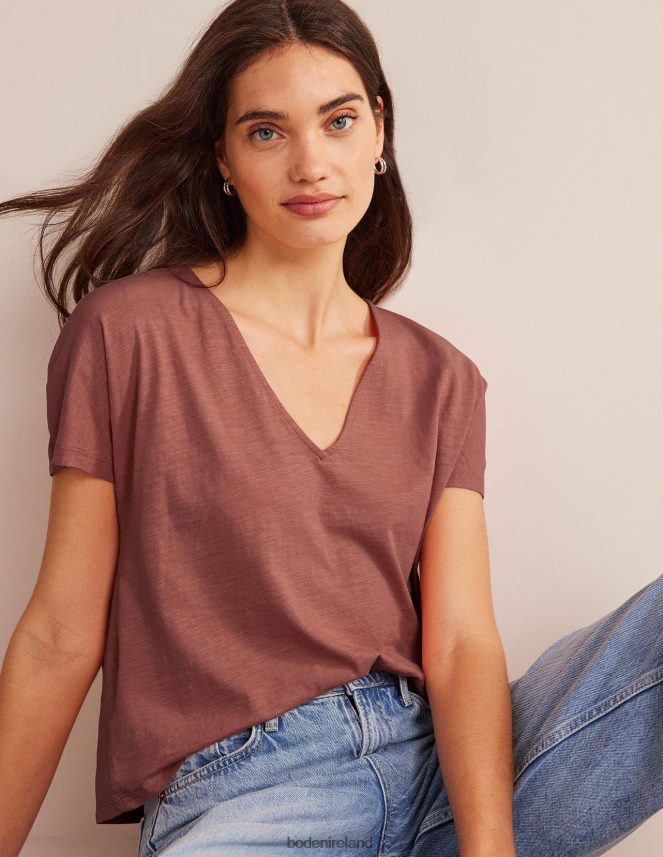 Rose Pink Clothing Tie Back Jersey Top Boden Women L466L61311