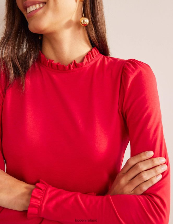 Salsa Clothing Supersoft Frill Detail Top Boden Women L466L6125