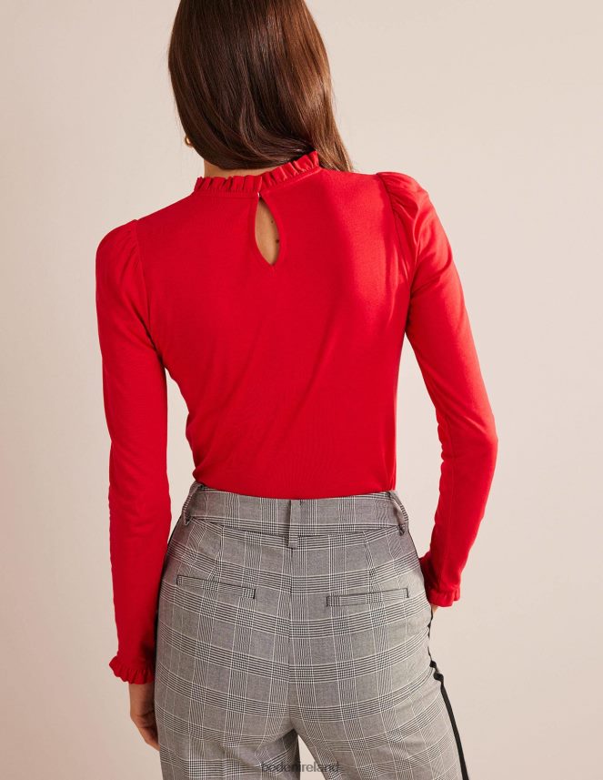 Salsa Clothing Supersoft Frill Detail Top Boden Women L466L6125