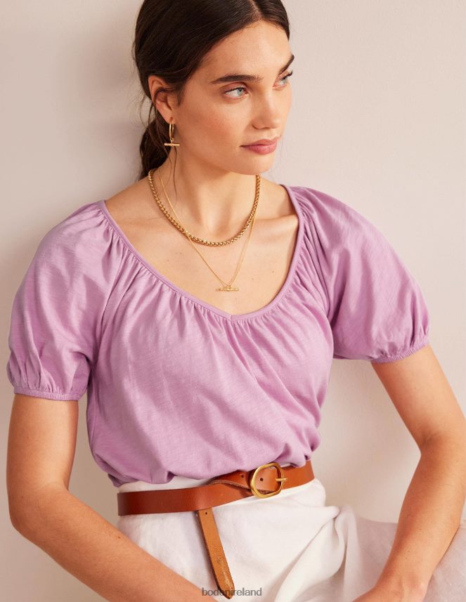 Soft Lavender Clothing V-Neck Jersey Swing Top Boden Women L466L6109