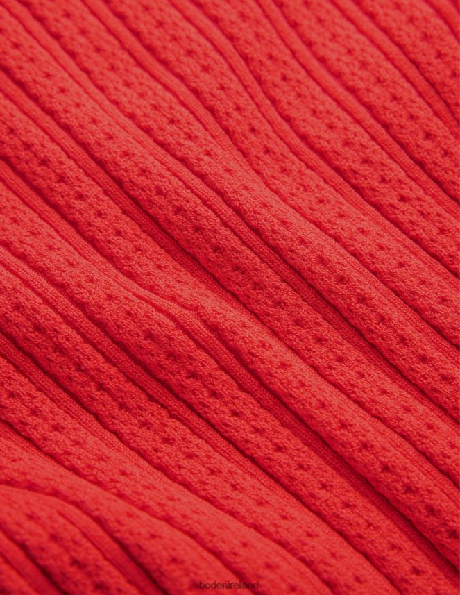 Tomato Clothing Ribbed Pointelle High Neck Top Boden Women L466L61826