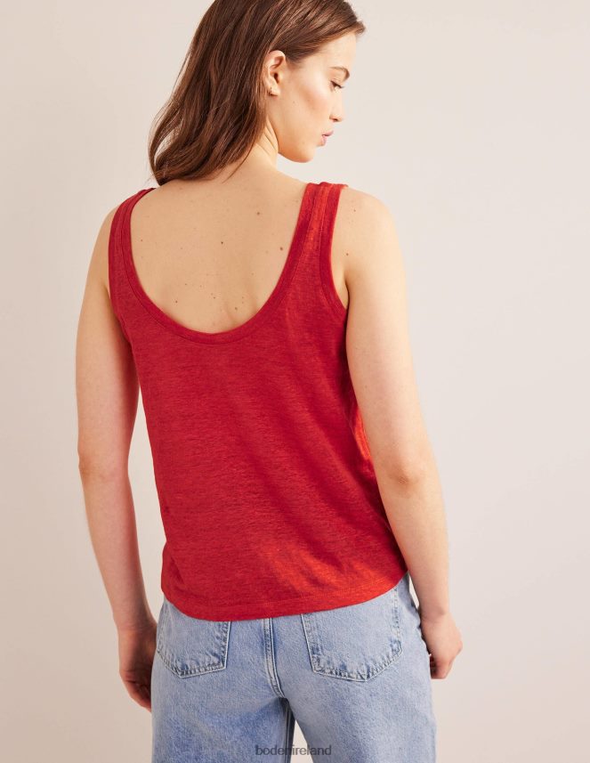Tomato Clothing Scoop Neck Linen Tank Top Boden Women L466L62189