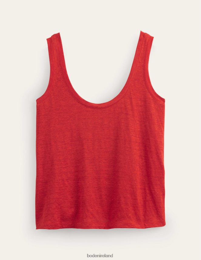 Tomato Clothing Scoop Neck Linen Tank Top Boden Women L466L62189