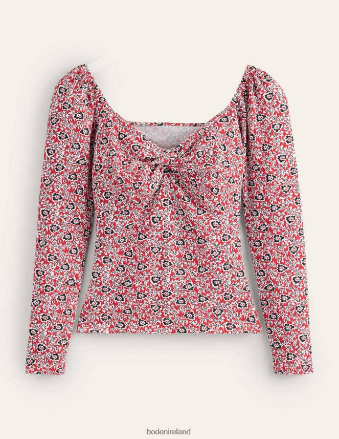 Tomato & Clover Swirl Clothing Sweetheart Jersey Top Boden Women L466L62010